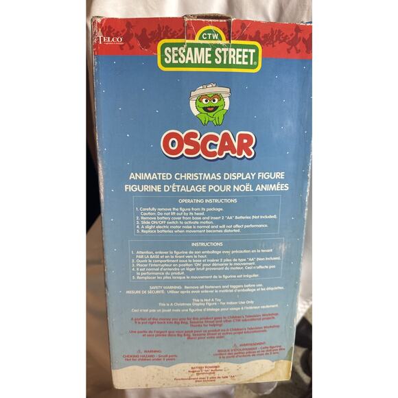 Sesame Street Oscar Telco 13’ Animated Christmas Display Only Non Working - Picture 8 of 9